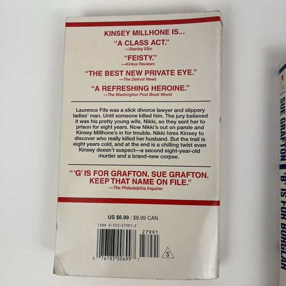 Sue Grafton Paperback Books Alphabet Mystery Kinsey Millhone A-D K Lot of 5 - Picture 4 of 11